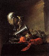 Jan Davidz de Heem Still Life with Lobster and Nautilus Cup oil on canvas